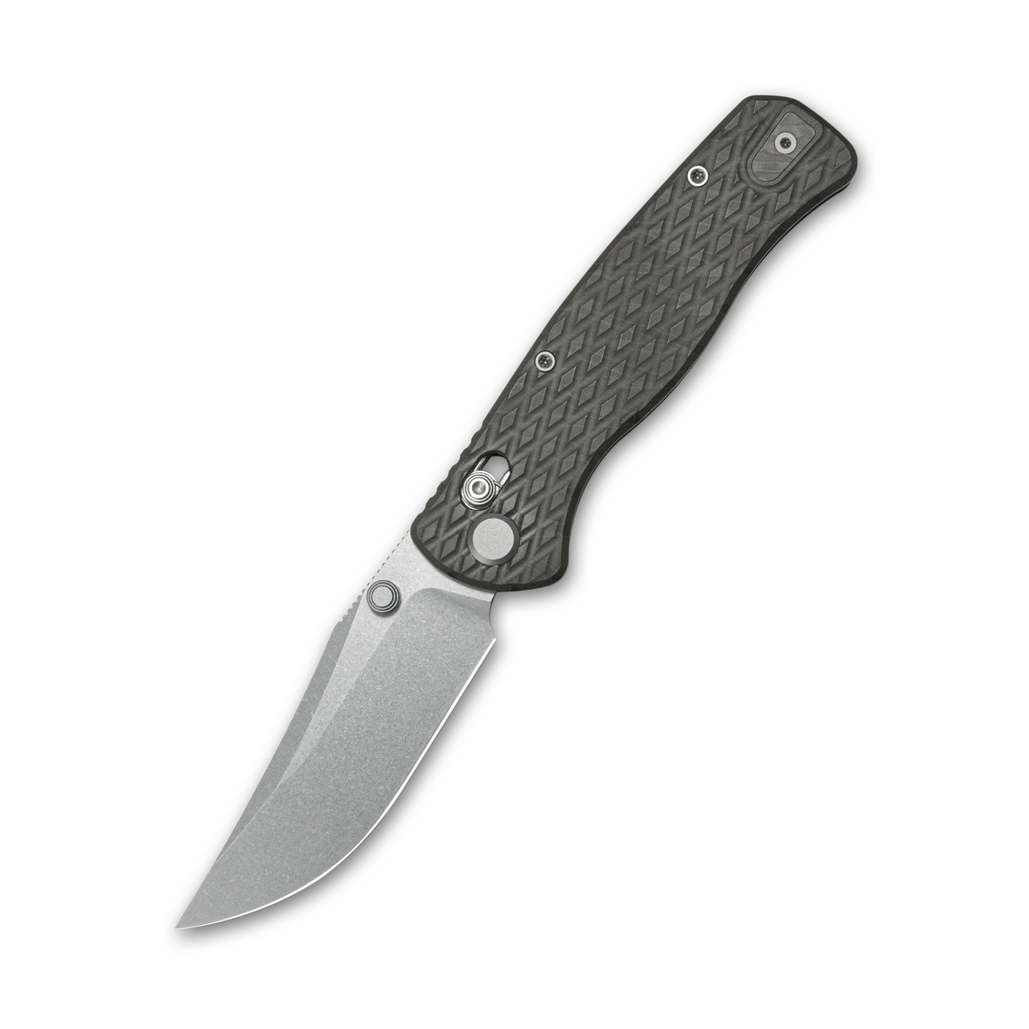 GEO Knife Sharp Shadow Axis lock Folding Knife Tiger Stripe Pattern Flamed 6AL4V Titanium Handle 3.4" Stonewash Bohler M390 Blade GEO2504C