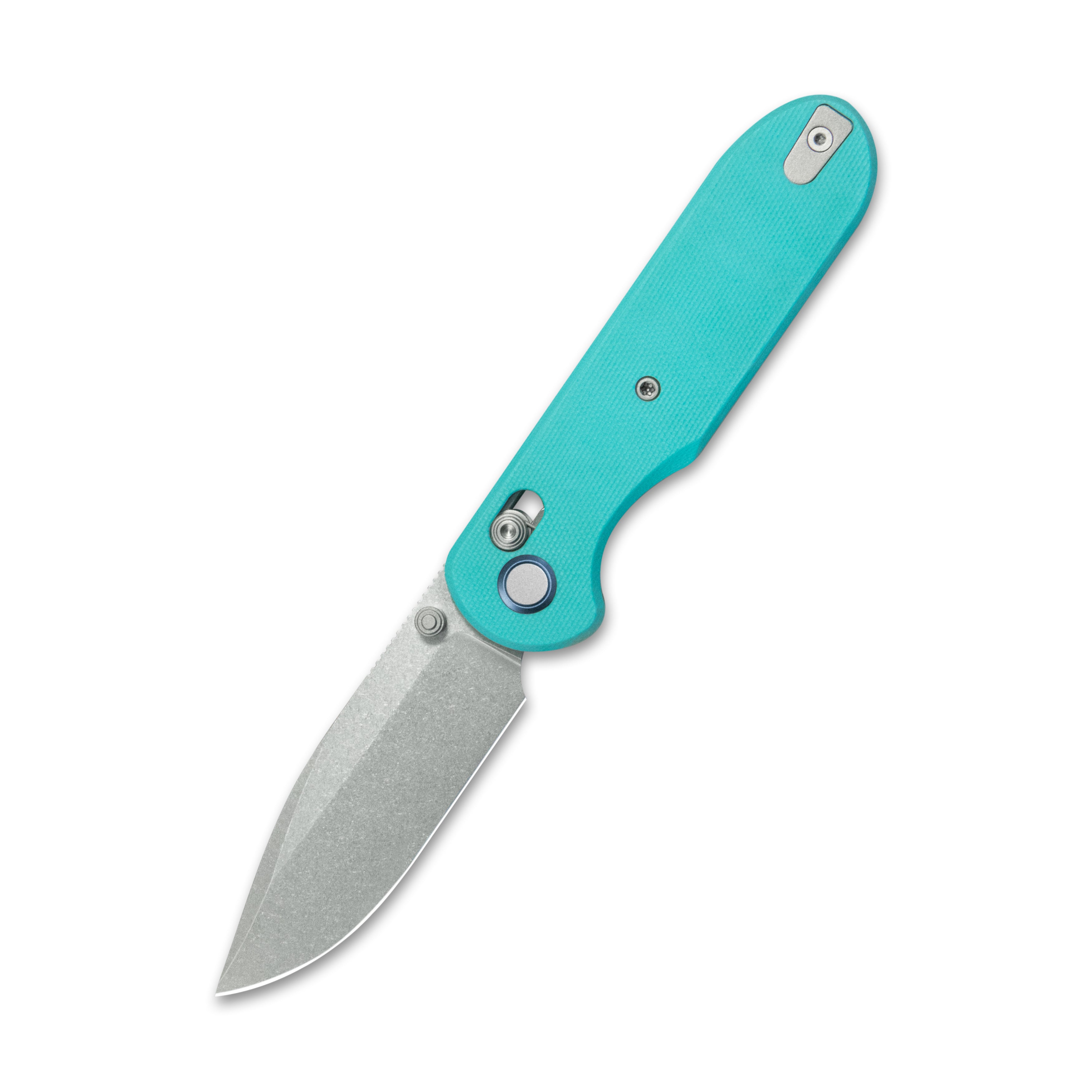 GEO Knife Ethereal Cutter Axis lock Folding Knife Tiffany Blue G10 Handle 3.0" Stonewash Bohler M390 Blade GEO2402G