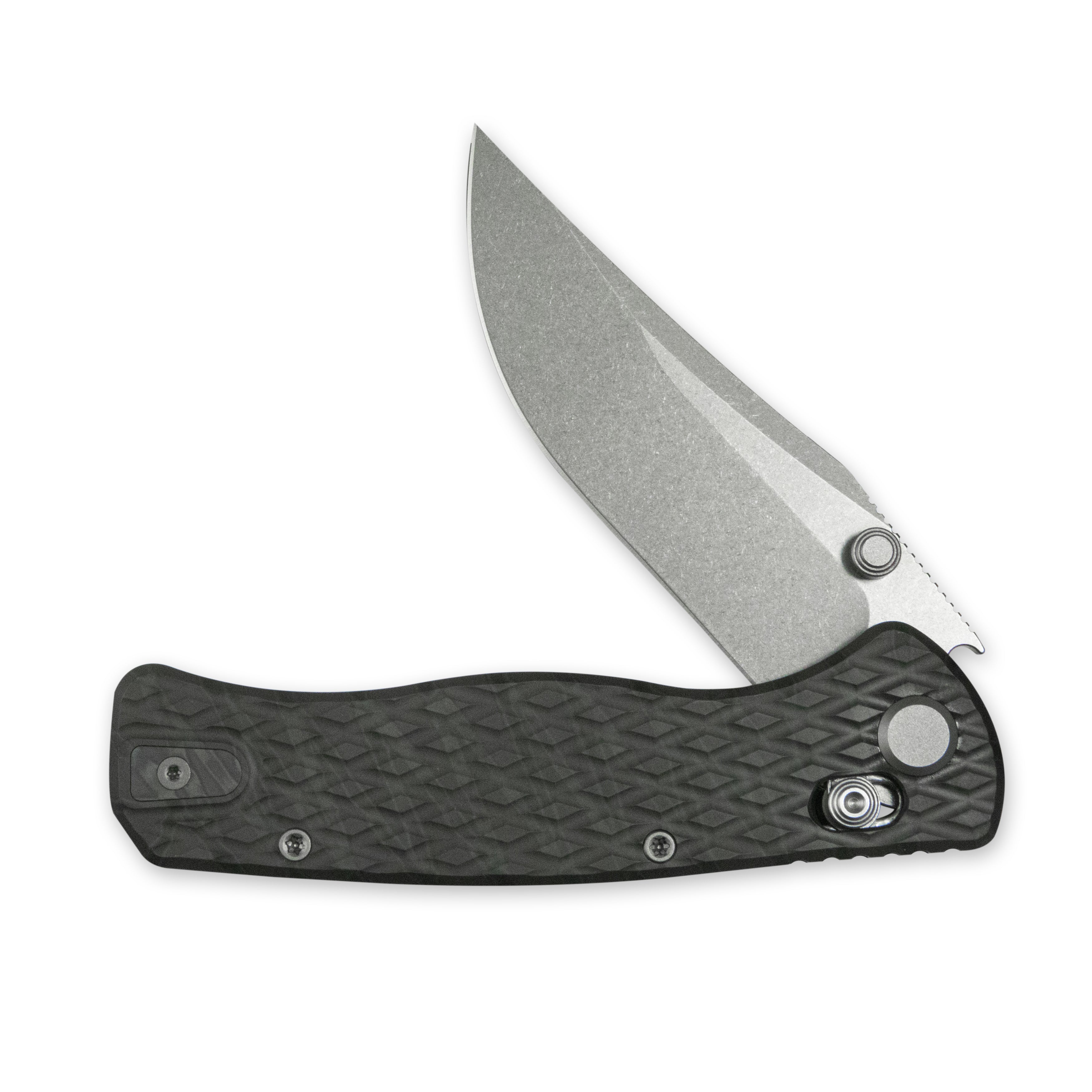 Geo knife Sharp Shadow Axis lock Folding Knife  Tiger Stripe Pattern Flamed 6AL4V Titanium Handle 3.4" Stonewash Bohler M390 Blade GEO2504C