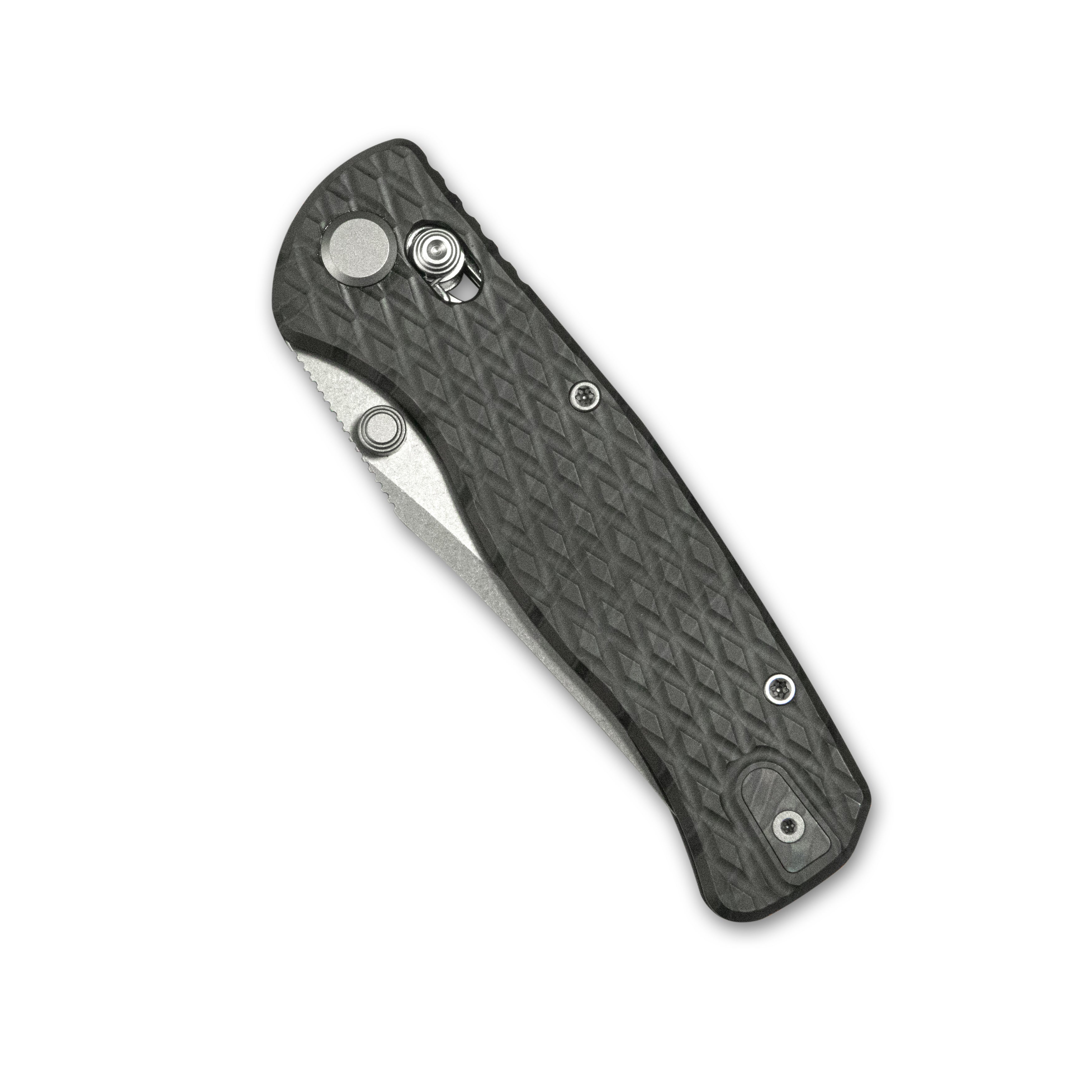 Geo knife Sharp Shadow Axis lock Folding Knife  Tiger Stripe Pattern Flamed 6AL4V Titanium Handle 3.4" Stonewash Bohler M390 Blade GEO2504C
