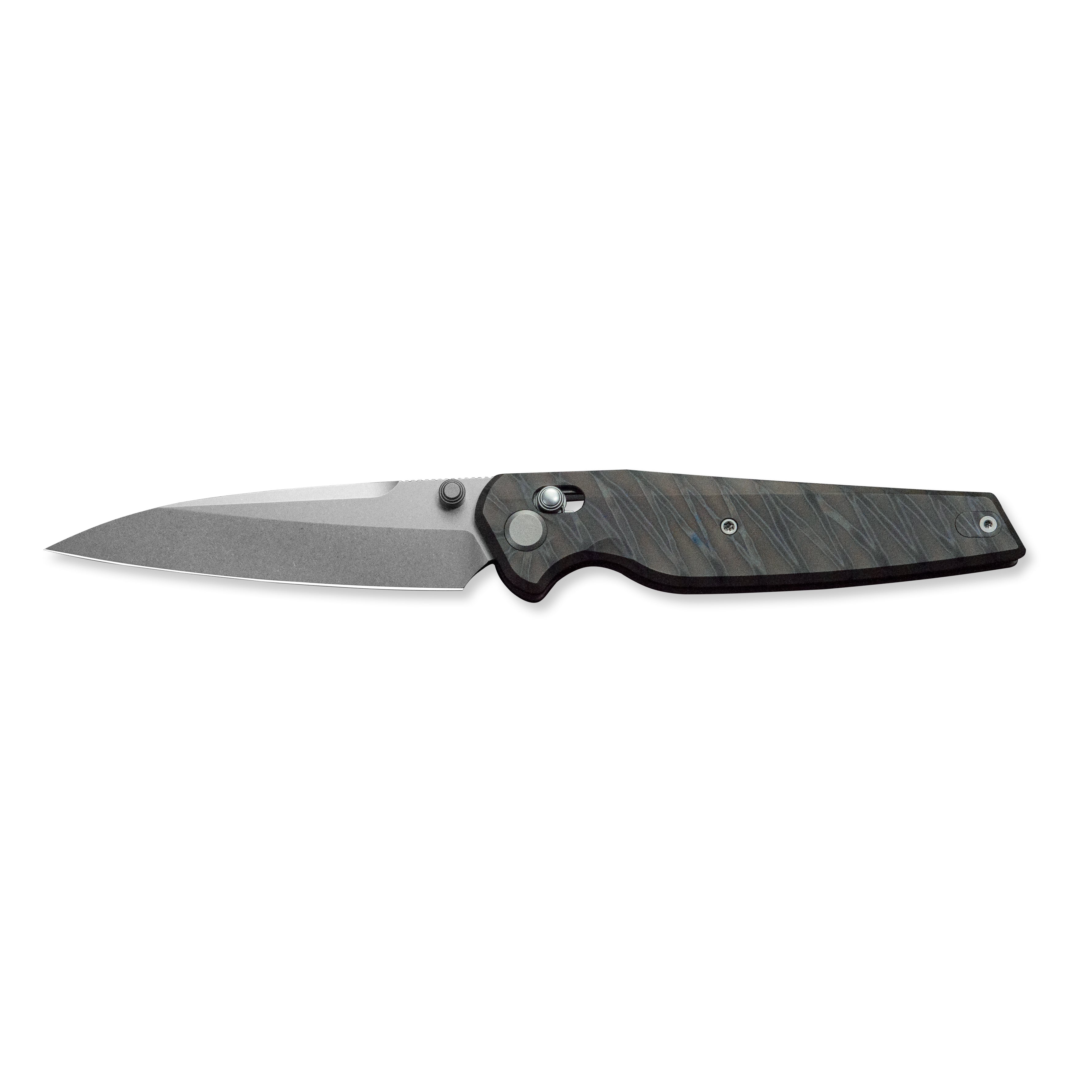 Geo knife FANTASM Axis lock Folding Knife Tiger Stripe Pattern Flamed  6AL4V Titanium Handle 3.9" Stonewash Bohler M390 Blade GEO2505B