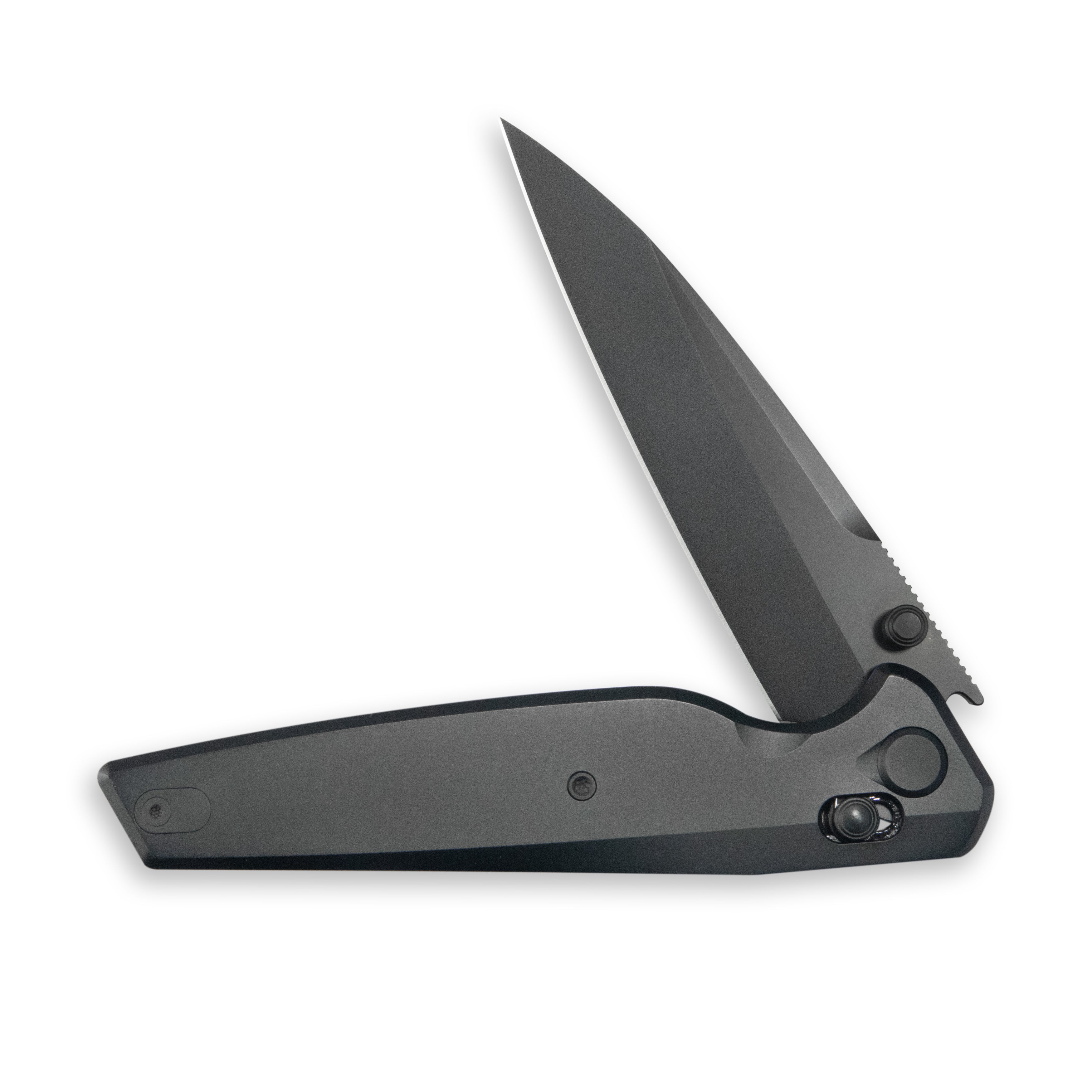 Geo knife FANTASM Axis lock Folding Knife Black  6AL4V Titanium Handle 3.9" Black DLC Bohler M390 Blade GEO2505C